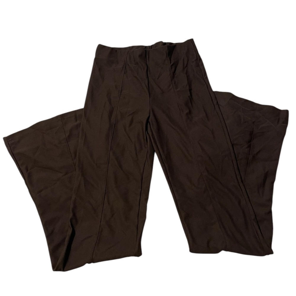 Dark Brown Wide-Leg Pants